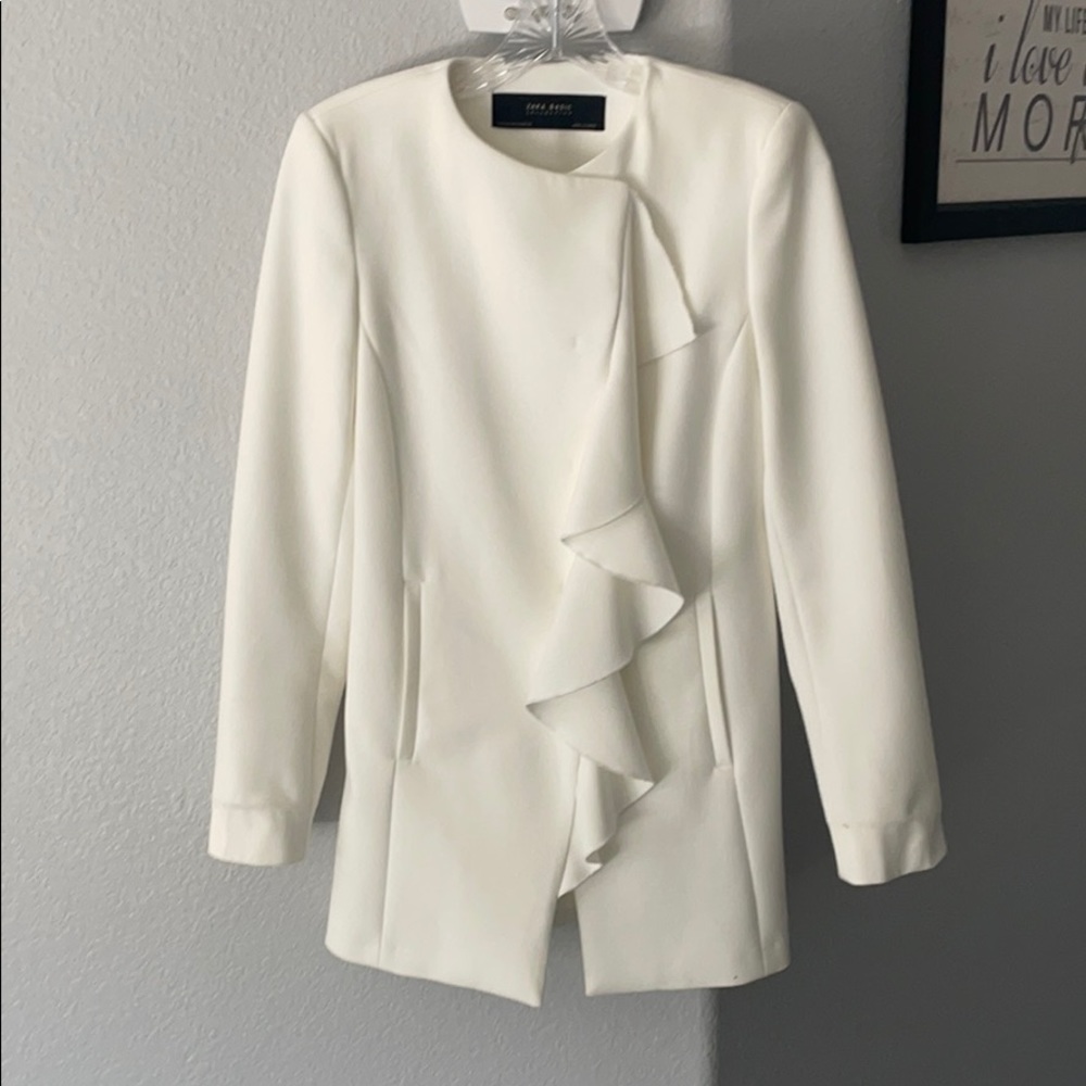 Zara side ruffle jacket